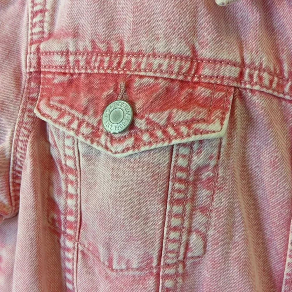 Gap girl red denim distressed short sleeve dress - Picture 7 of 12